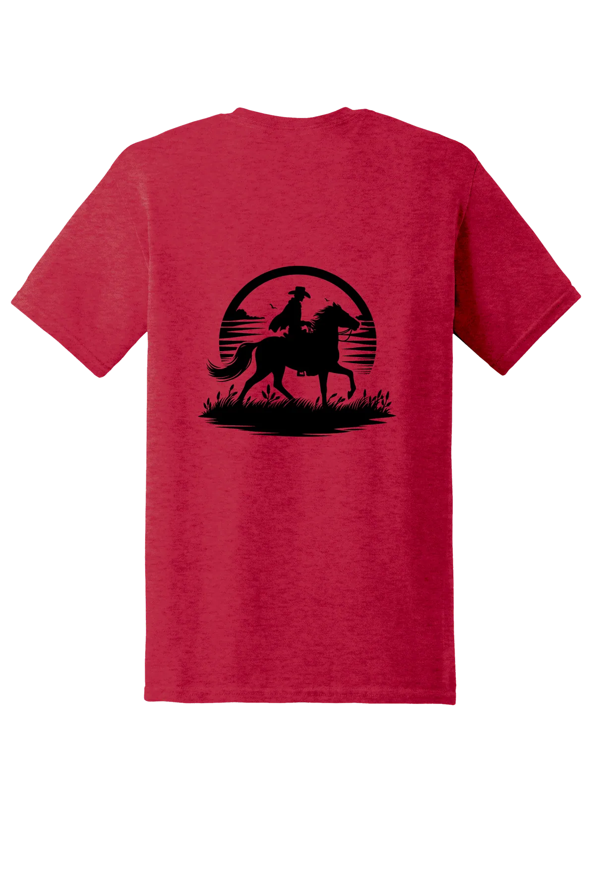 rodeo 171 Tee, Heather Red, back print