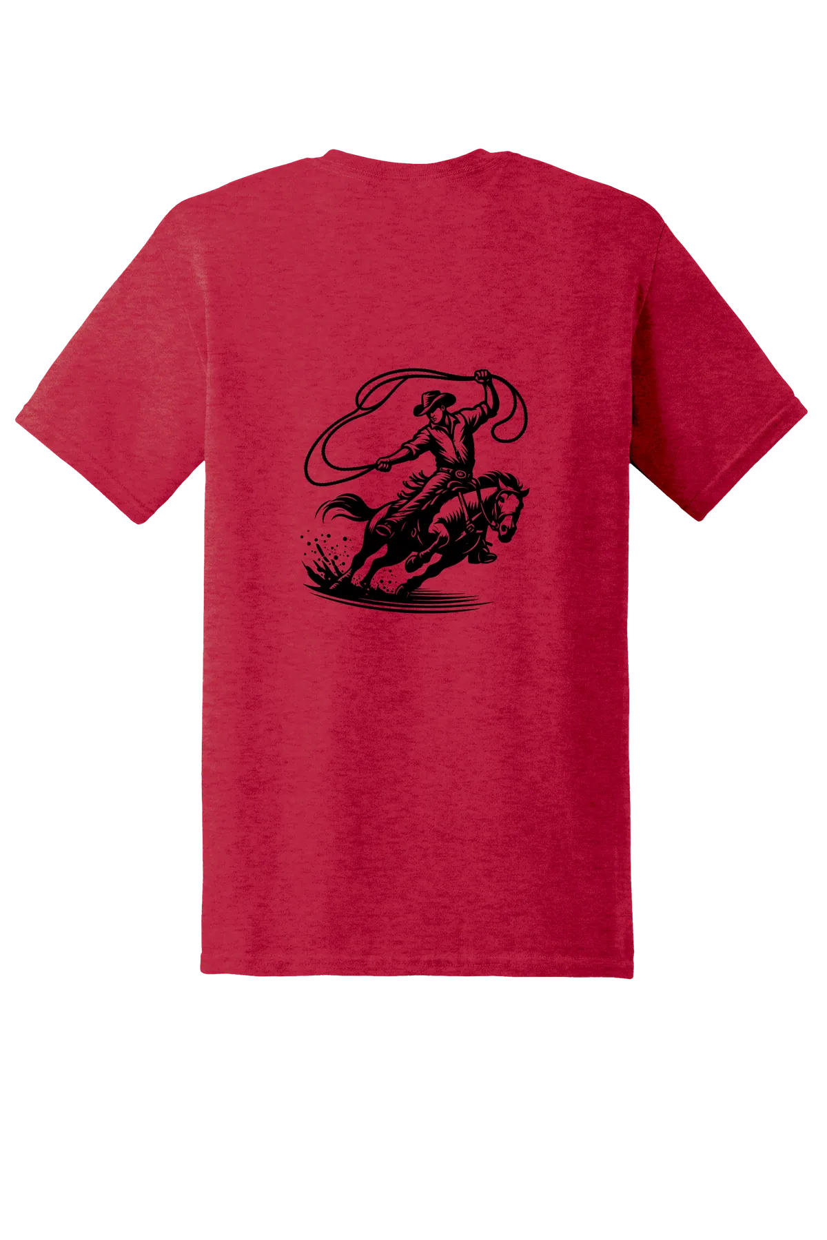 rodeo 188 Tee, Heather Red, back print