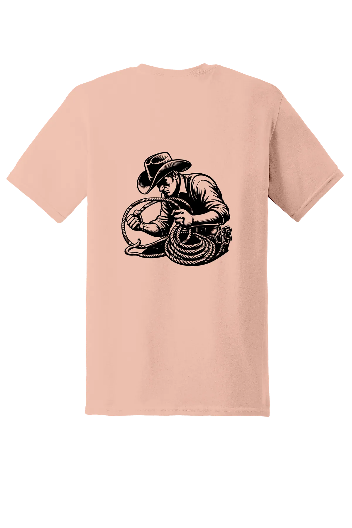 rodeo 2 Tee, Dusty Rose, back print