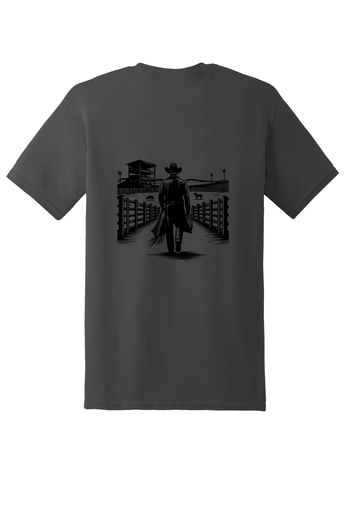 rodeo 33 Tee, Charcoal, back print