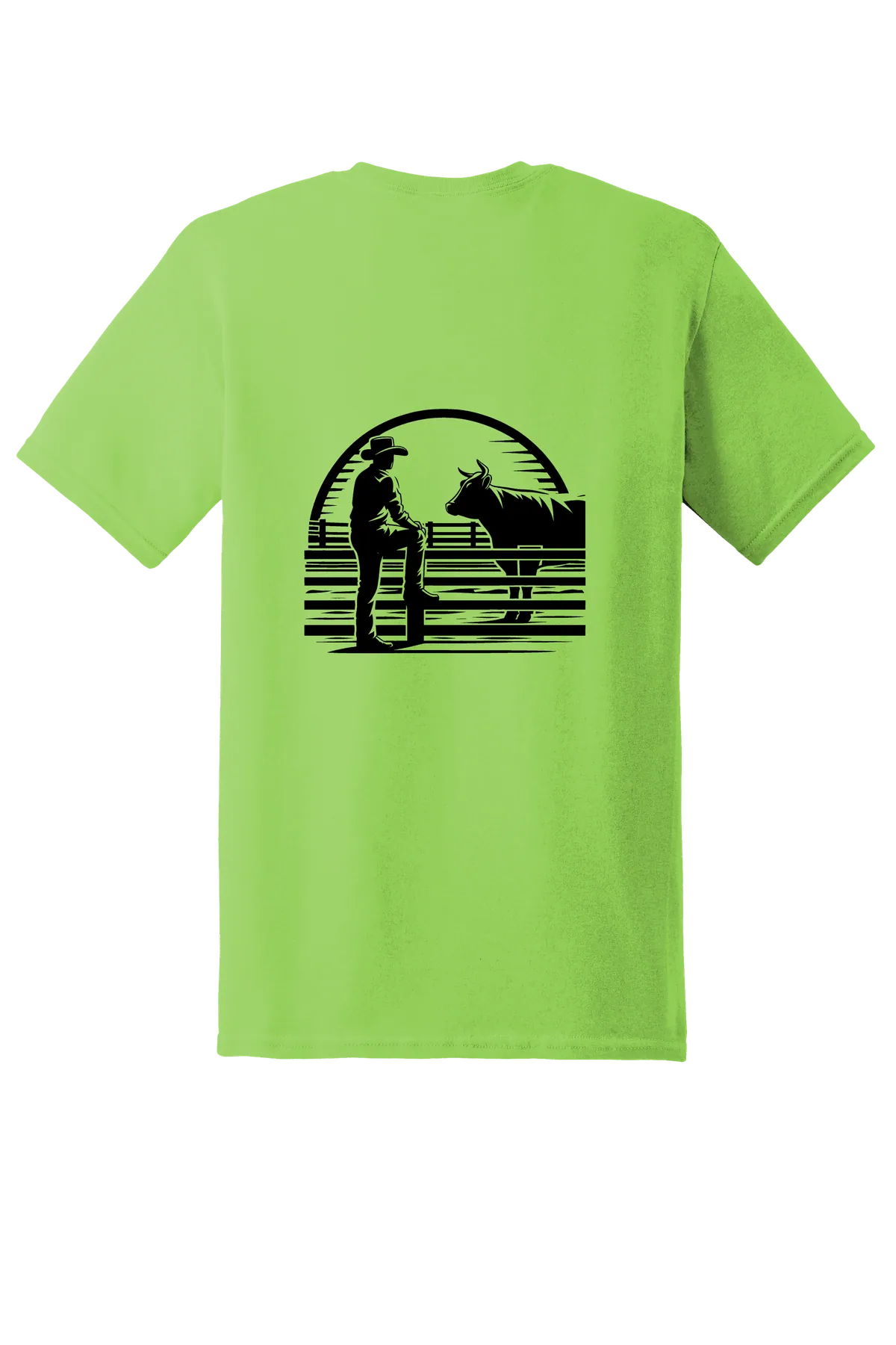 rodeo 38 Tee, Lime, back print