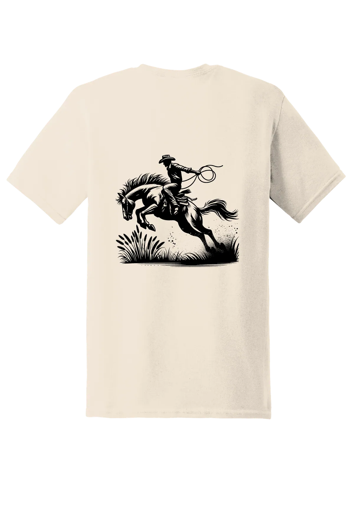 rodeo 39 Tee, Natural, back print