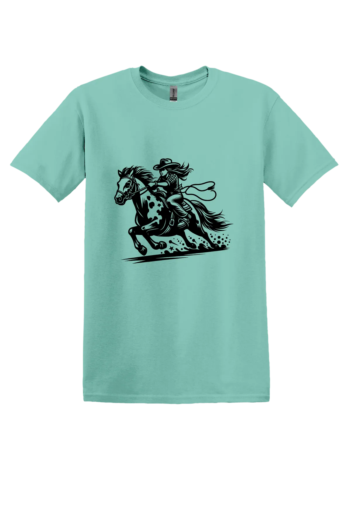 rodeo 42 Tee, Aquatic, front print