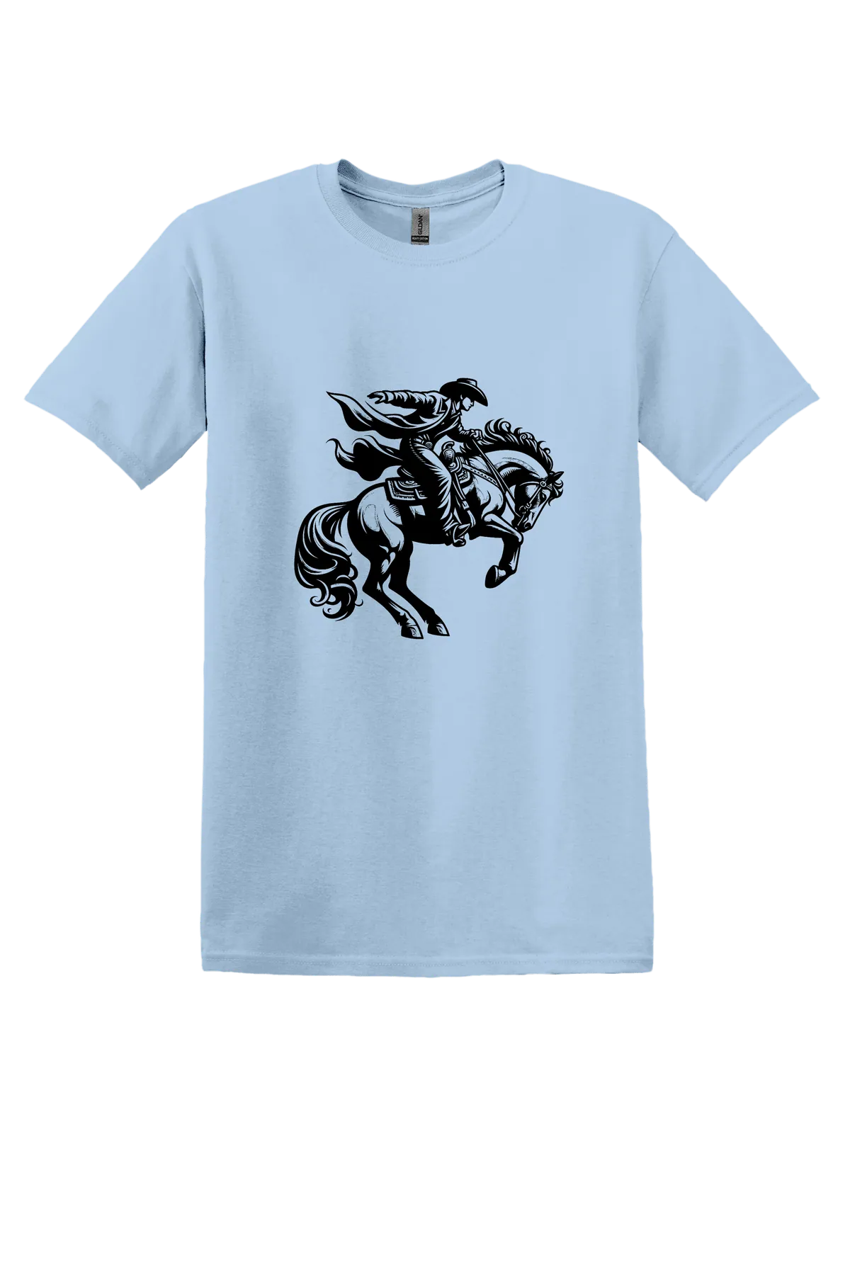 rodeo 51 Tee, Light Blue, front print