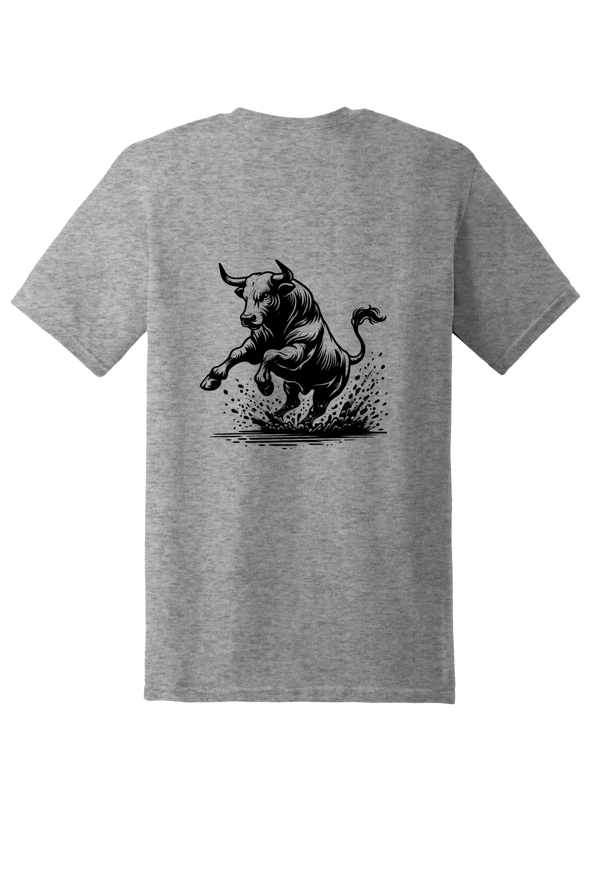 rodeo 62 Tee, Graphite Heather, back print
