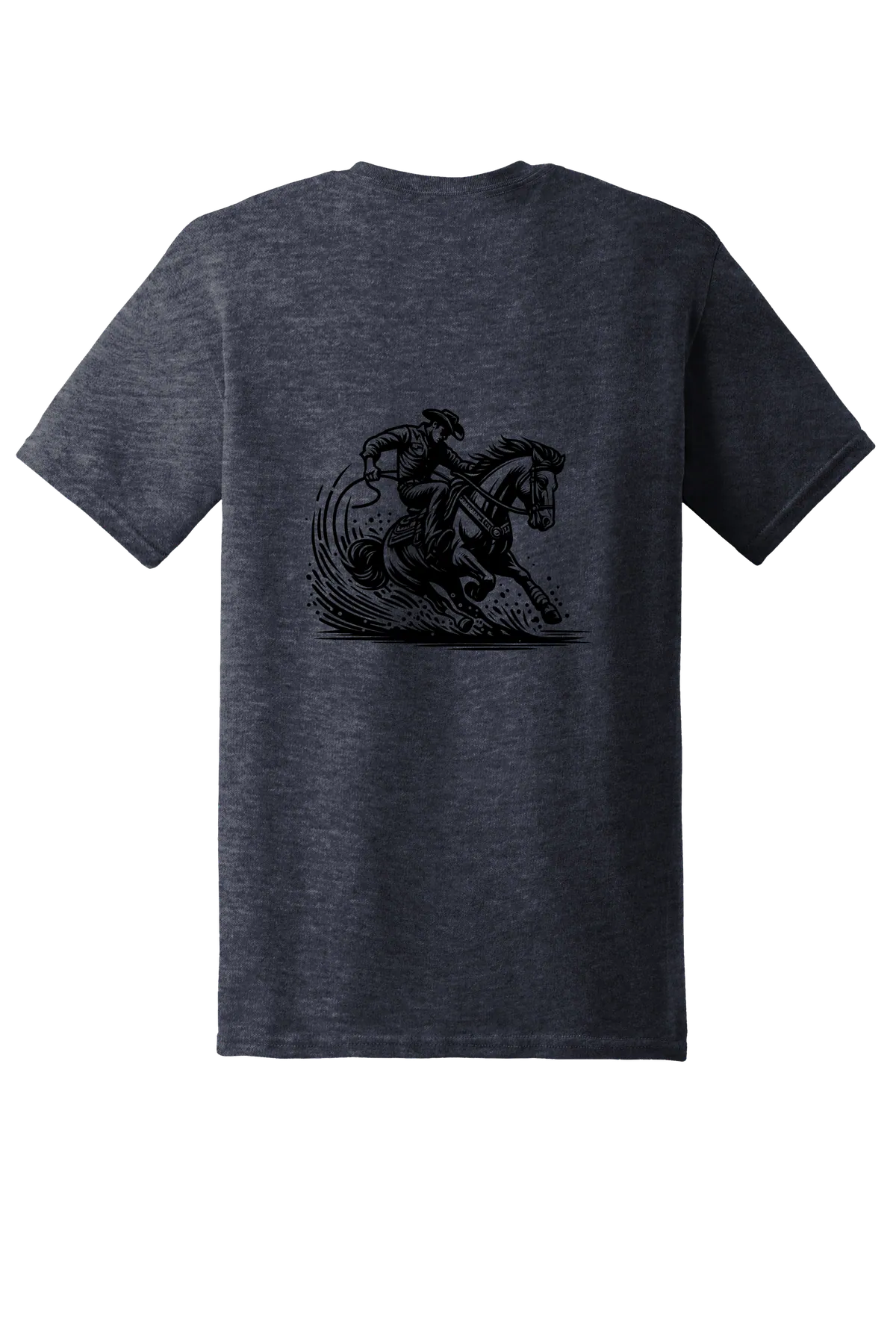 rodeo 66 Tee, Heather Navy, back print