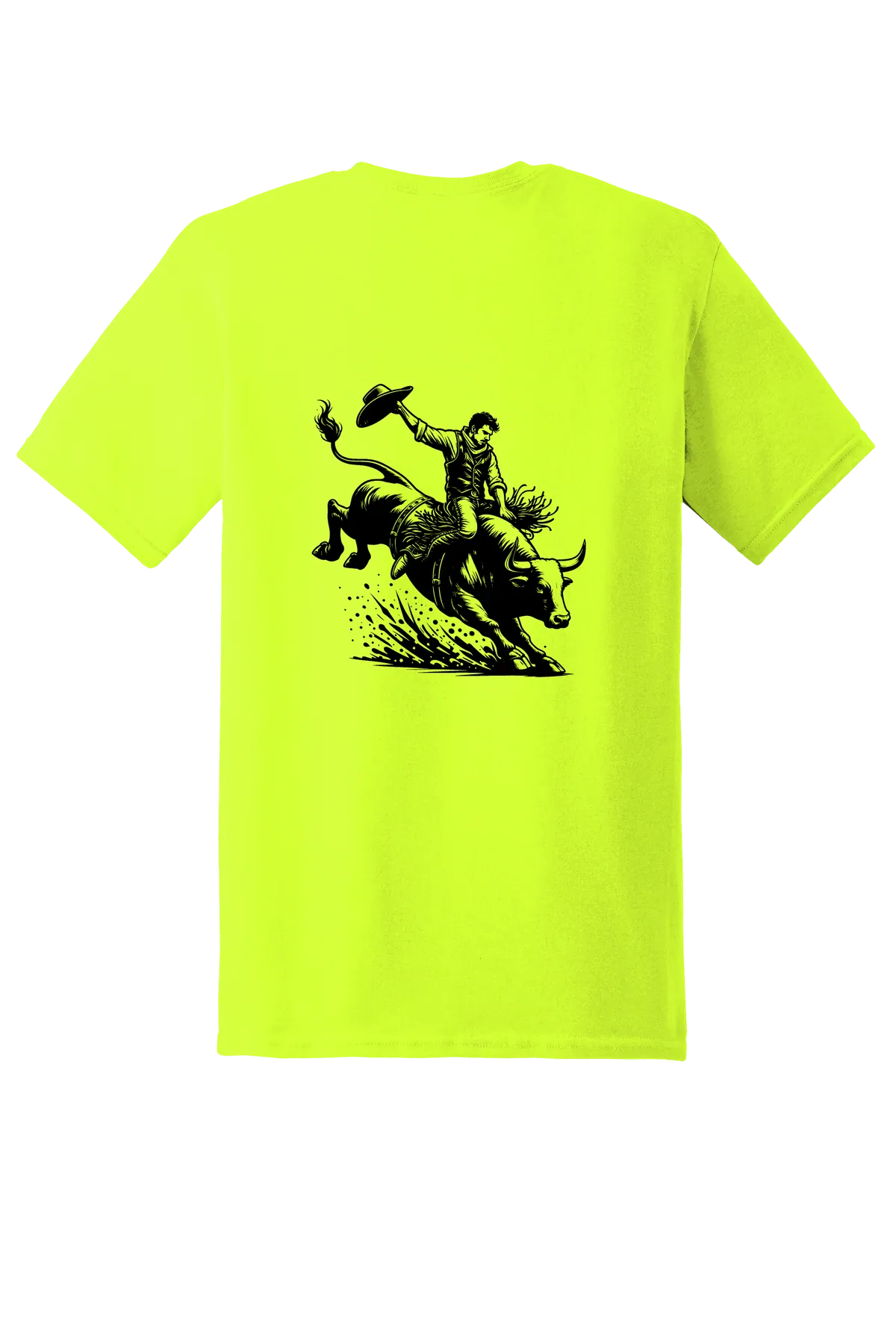 rodeo 70 Tee, Safety Green, back print