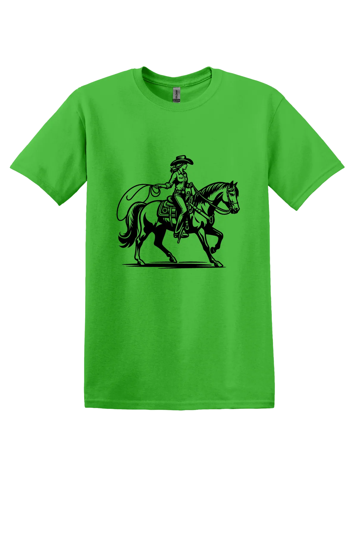 rodeo 77 Tee, Electric  Green, front print