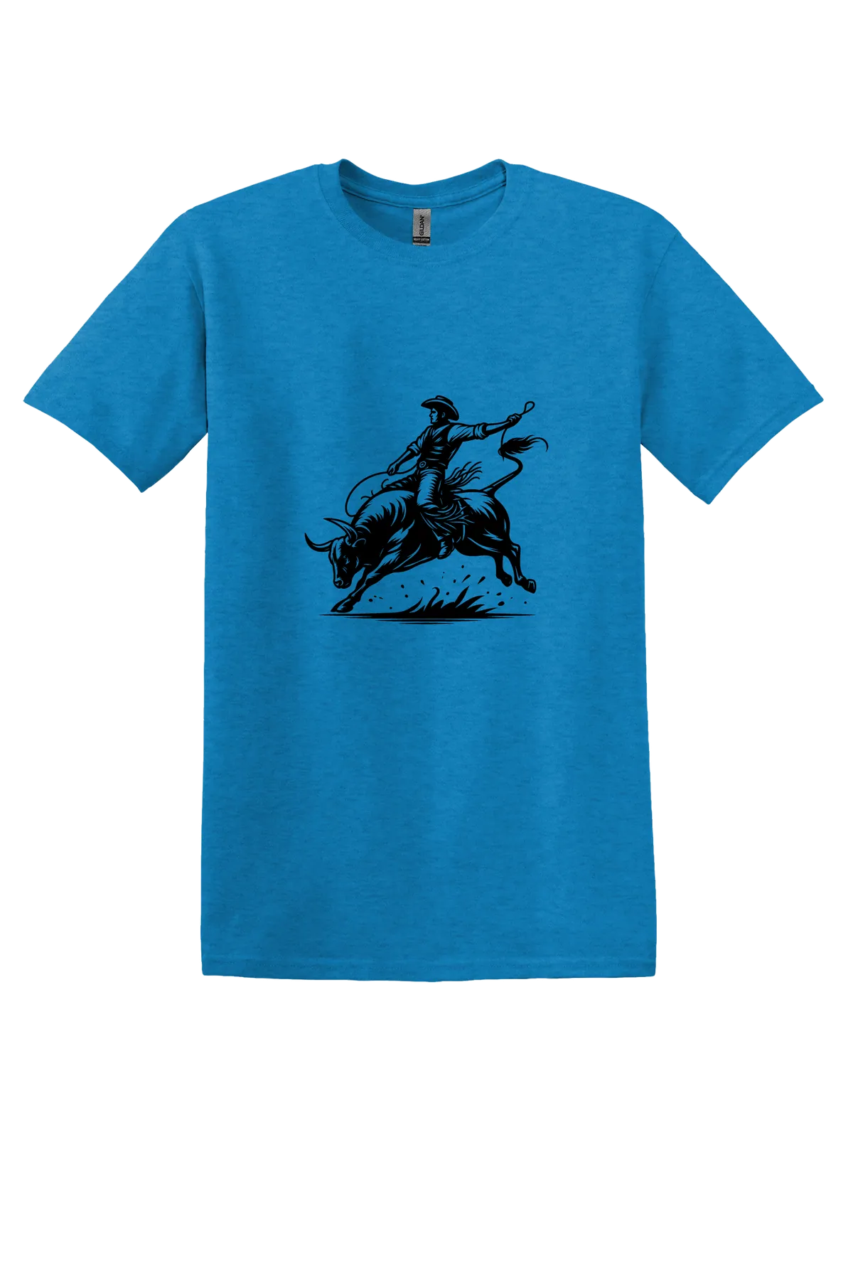 rodeo 78 Tee, Heather Sapphire, front print