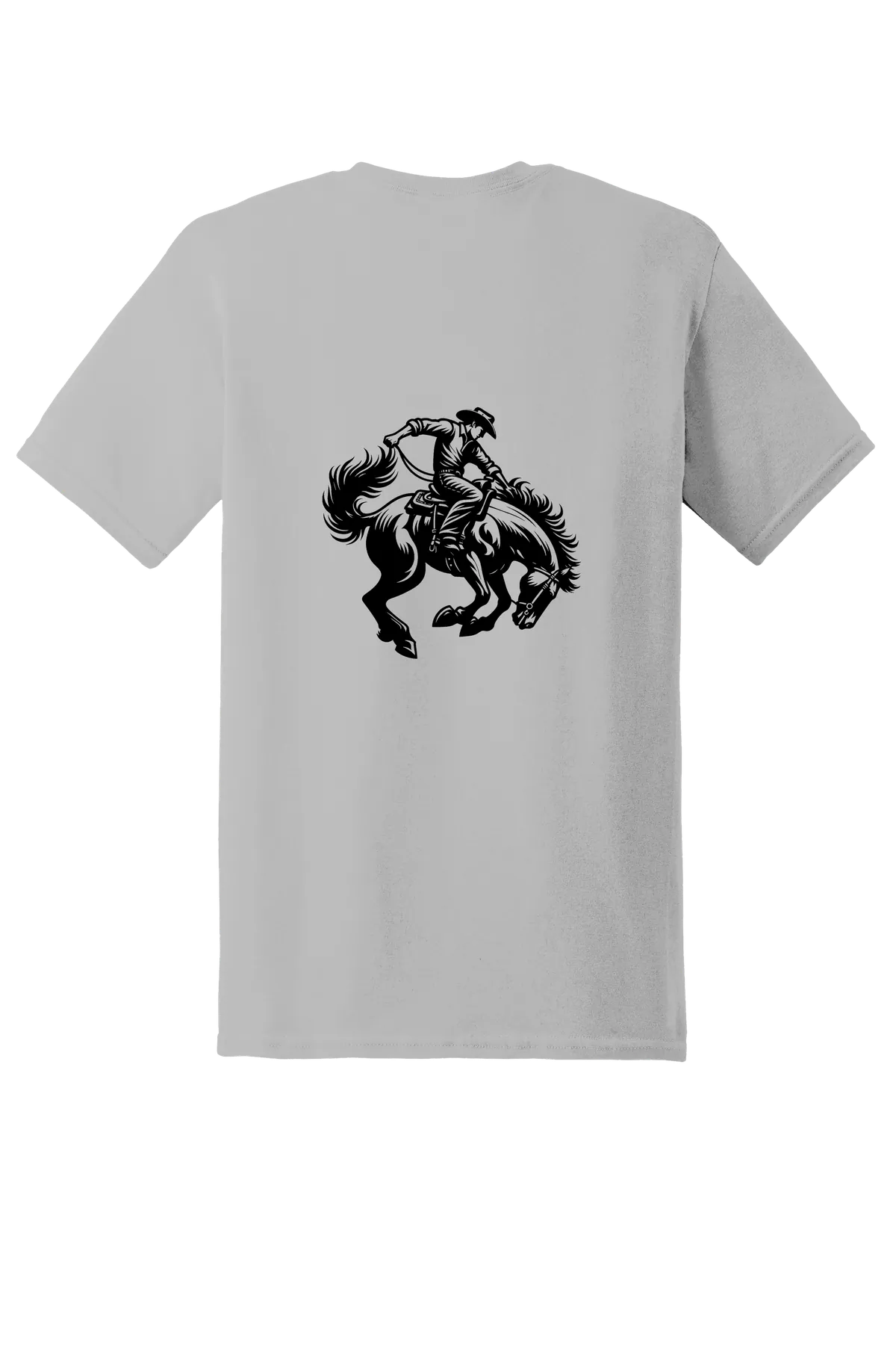 rodeo 8 Tee, Ice Grey, back print