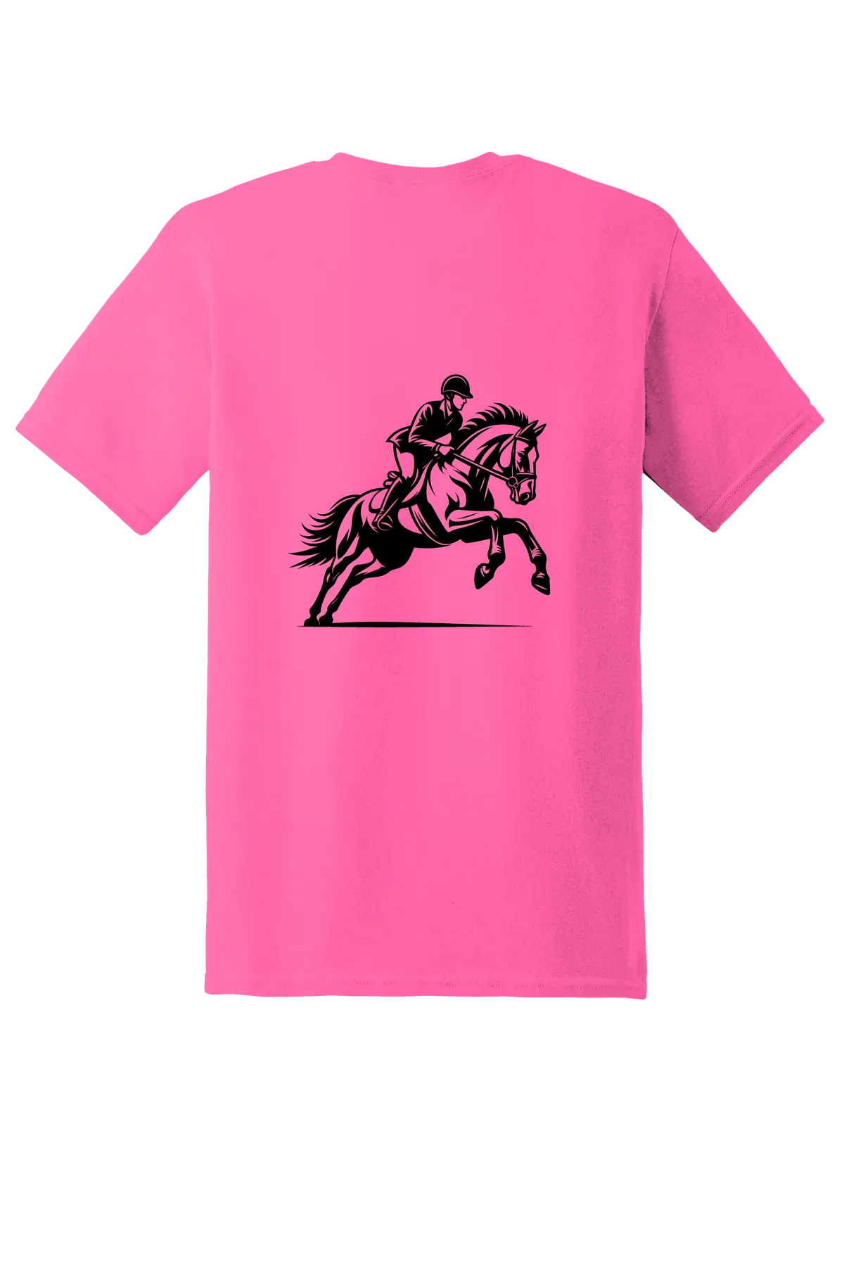 rodeo 9 Tee, Safety Pink, back print