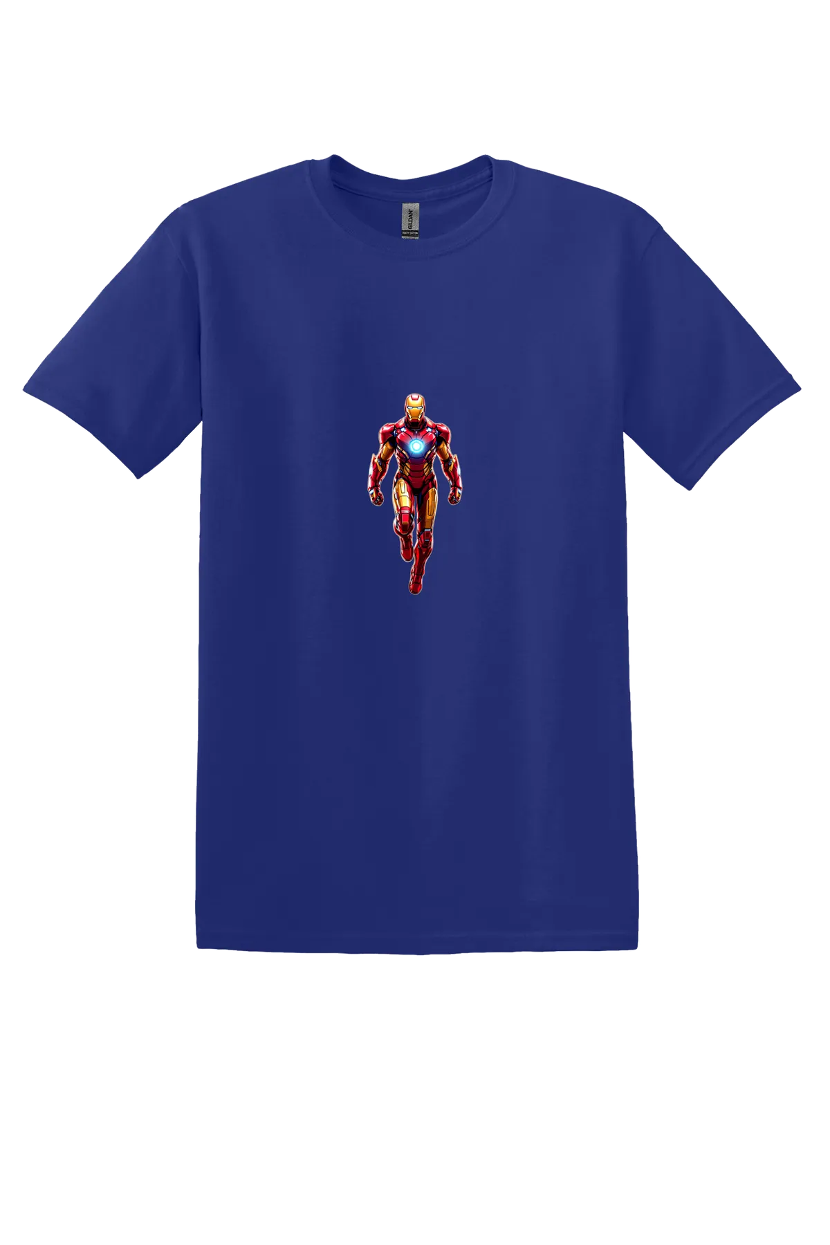 Super Heroes Tee No. 10, Cobalt Purple, front print