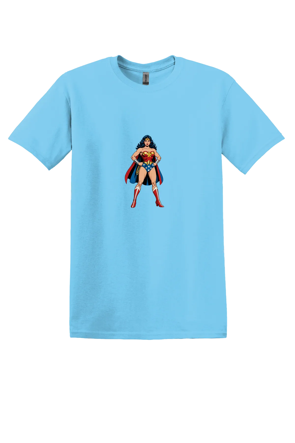 Super Heroes Tee No. 12, Sky, front print