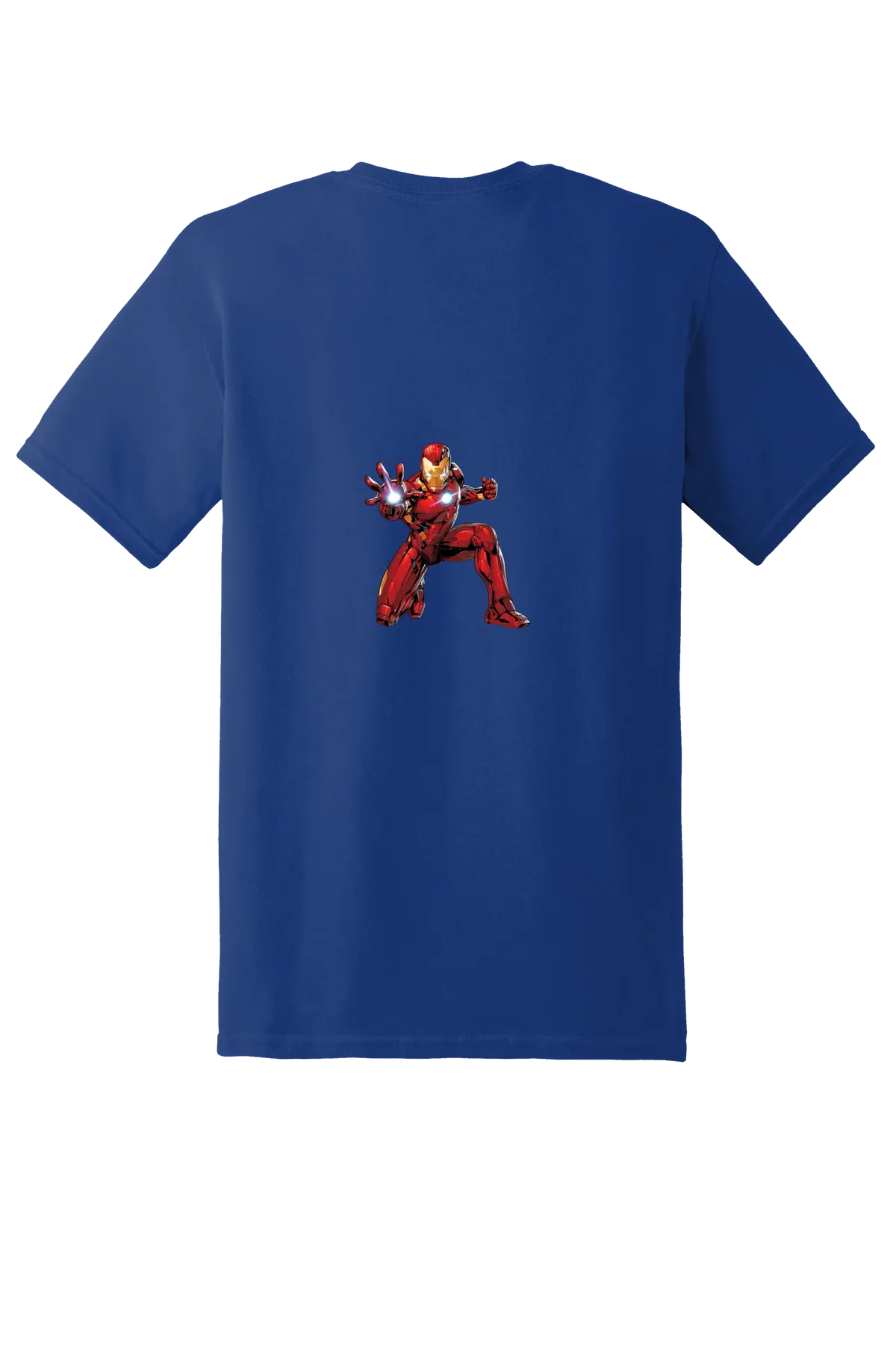 Super Heroes Tee No. 13, Fan Deep Royal, back print