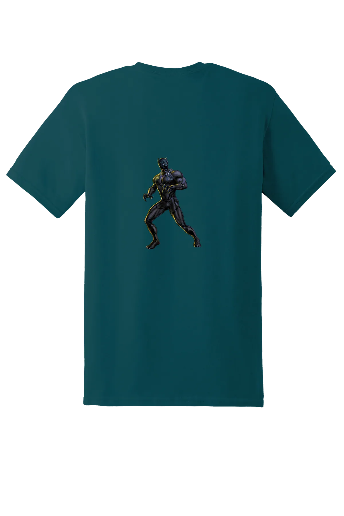 Super Heroes Tee No. 20, Fan Marine Green, back print