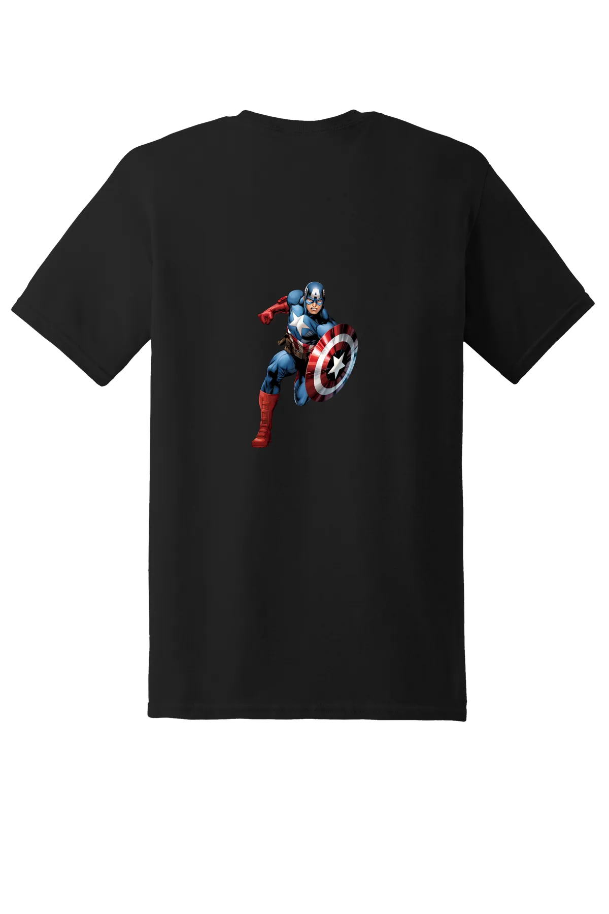Super Heroes Tee No. 22, Black, back print