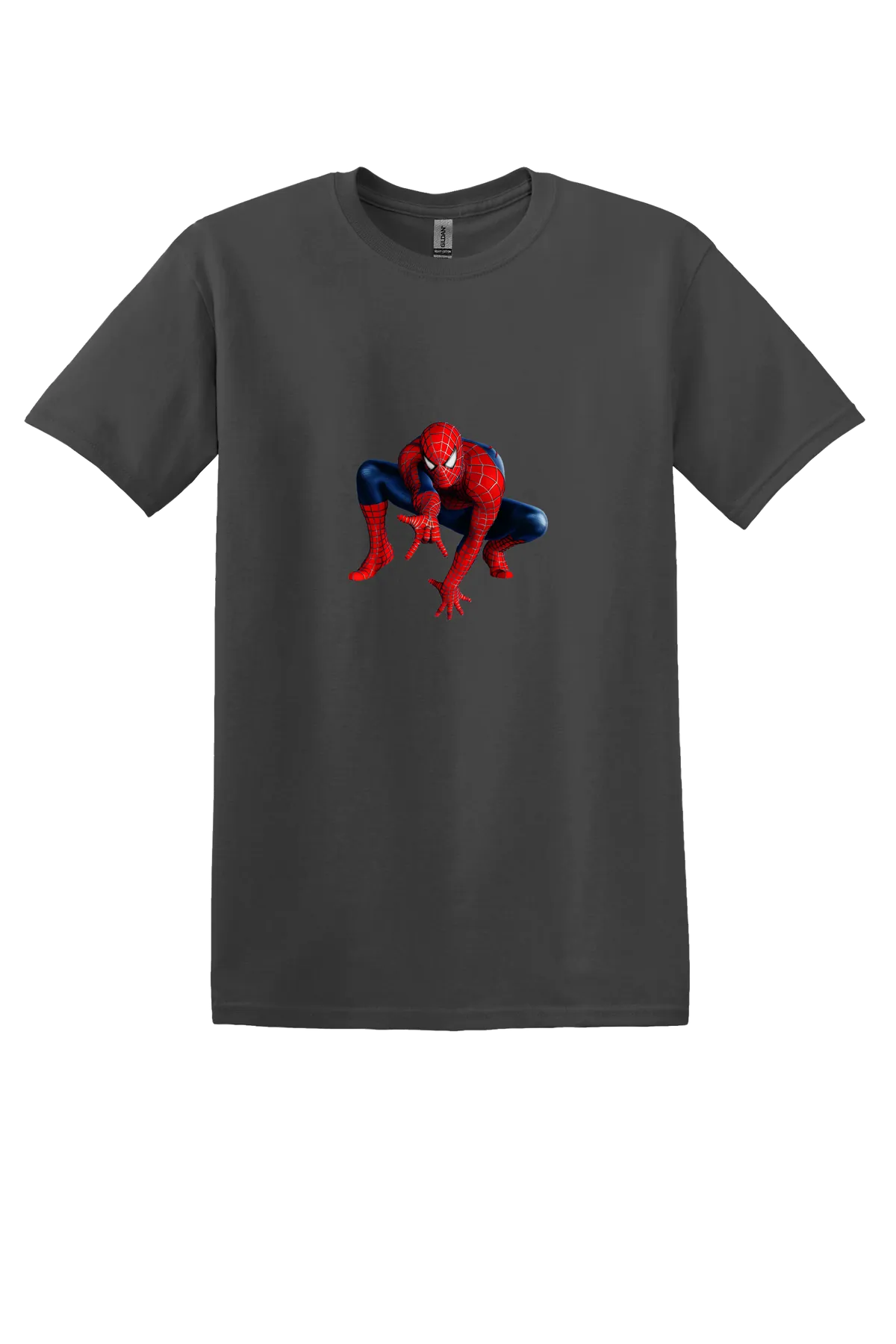 Super Heroes Tee No. 4, Charcoal, front print