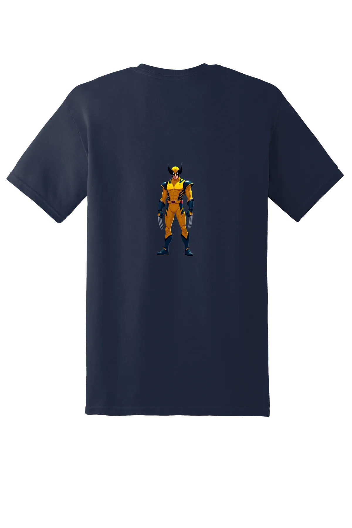 Super Heroes Tee No. 8, Navy, back print