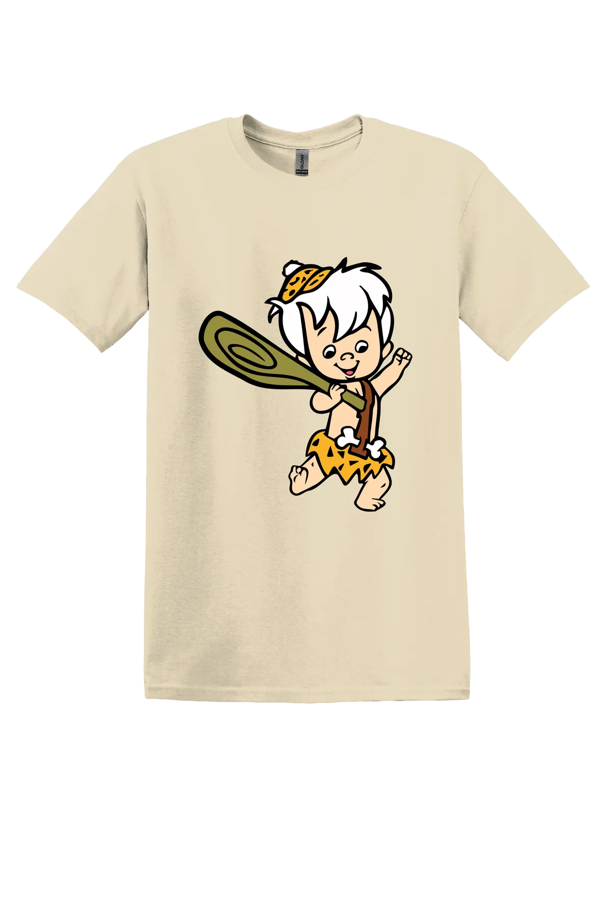 The Flintstones Bamm Bamm 02 Tee, Sand, front print