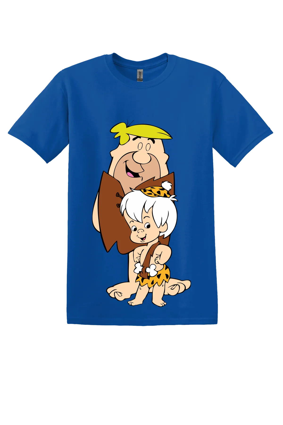 The Flintstones Barney and Bam Bam 01 Tee, Royal, front print
