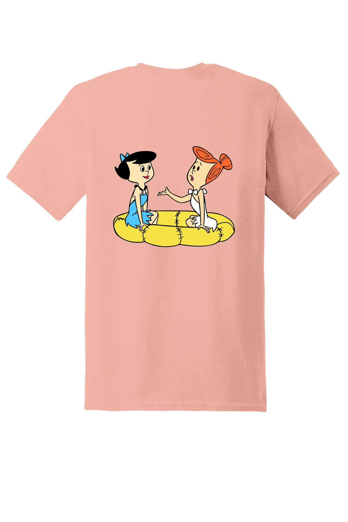 The Flintstones Betty and Wilma Tee, Dusty Rose, back print