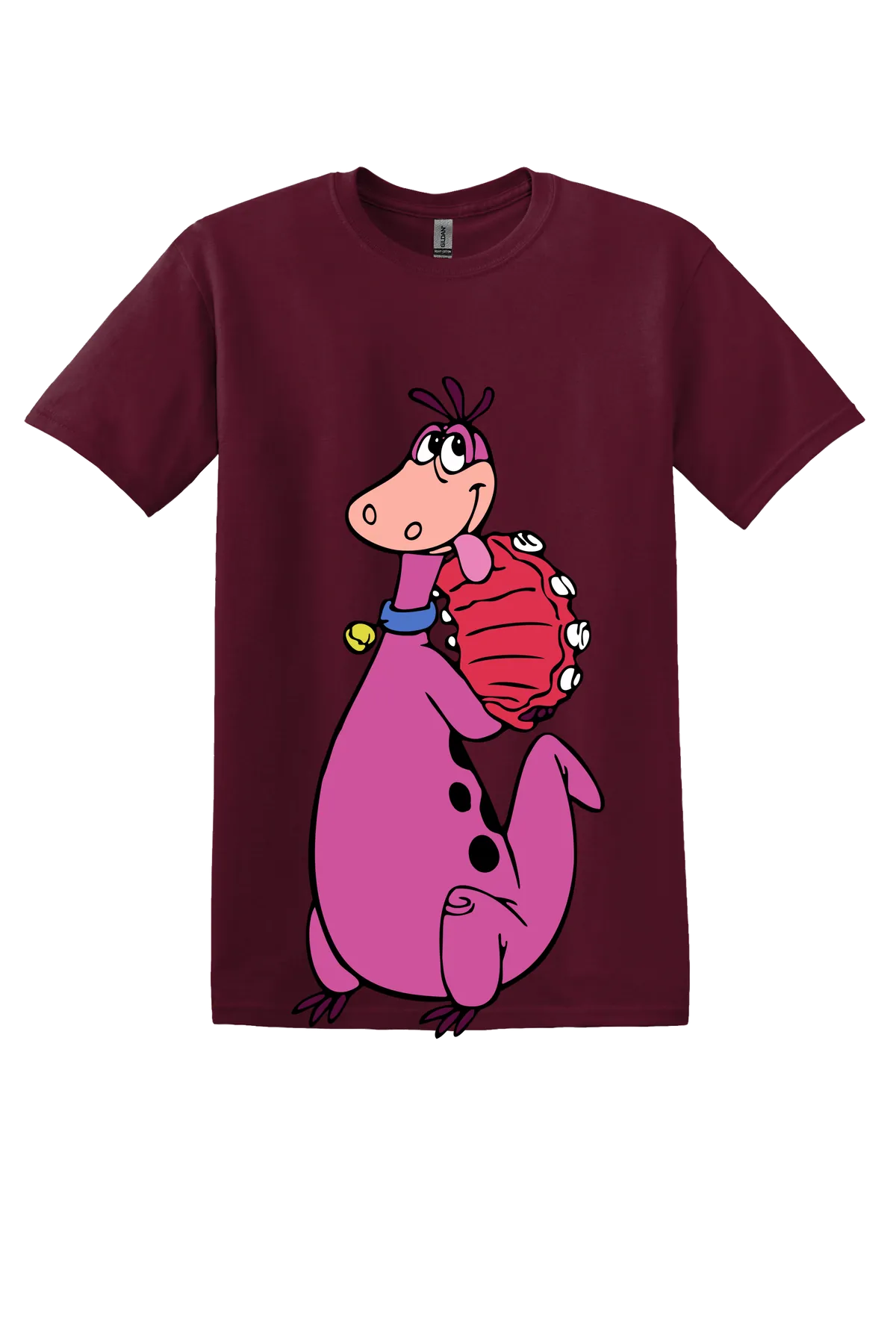 The Flintstones Dino 01 Tee, Maroon, front print