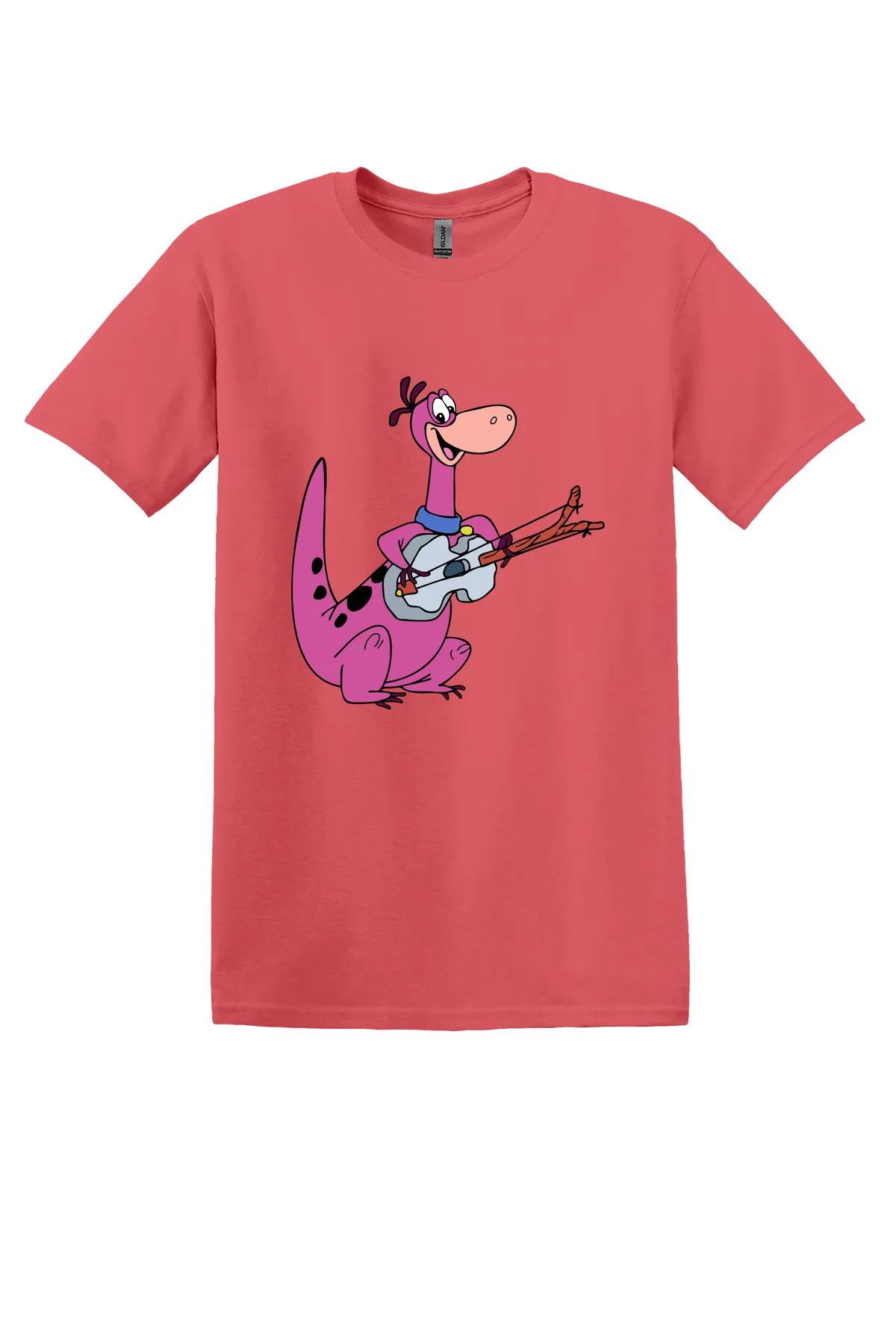 The Flintstones Dino 02 Tee, Coral Silk, front print