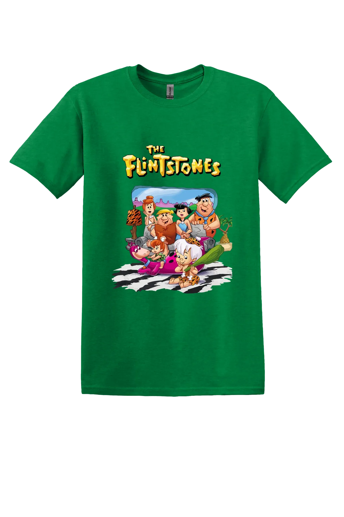 The Flintstones Flintstones 11 Tee, Antique Irish Green, front print