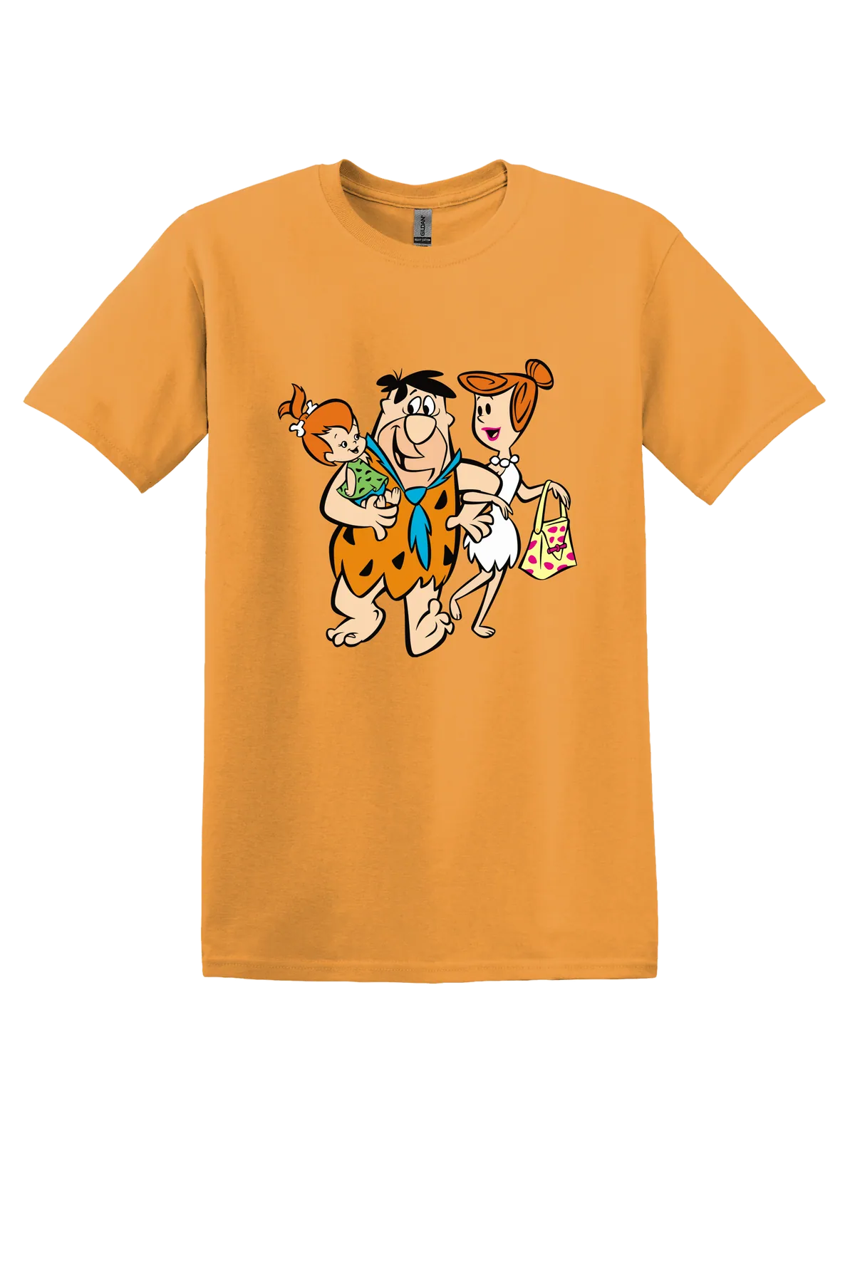 The Flintstones Flintstones 16 Tee, Tennessee Orange, front print