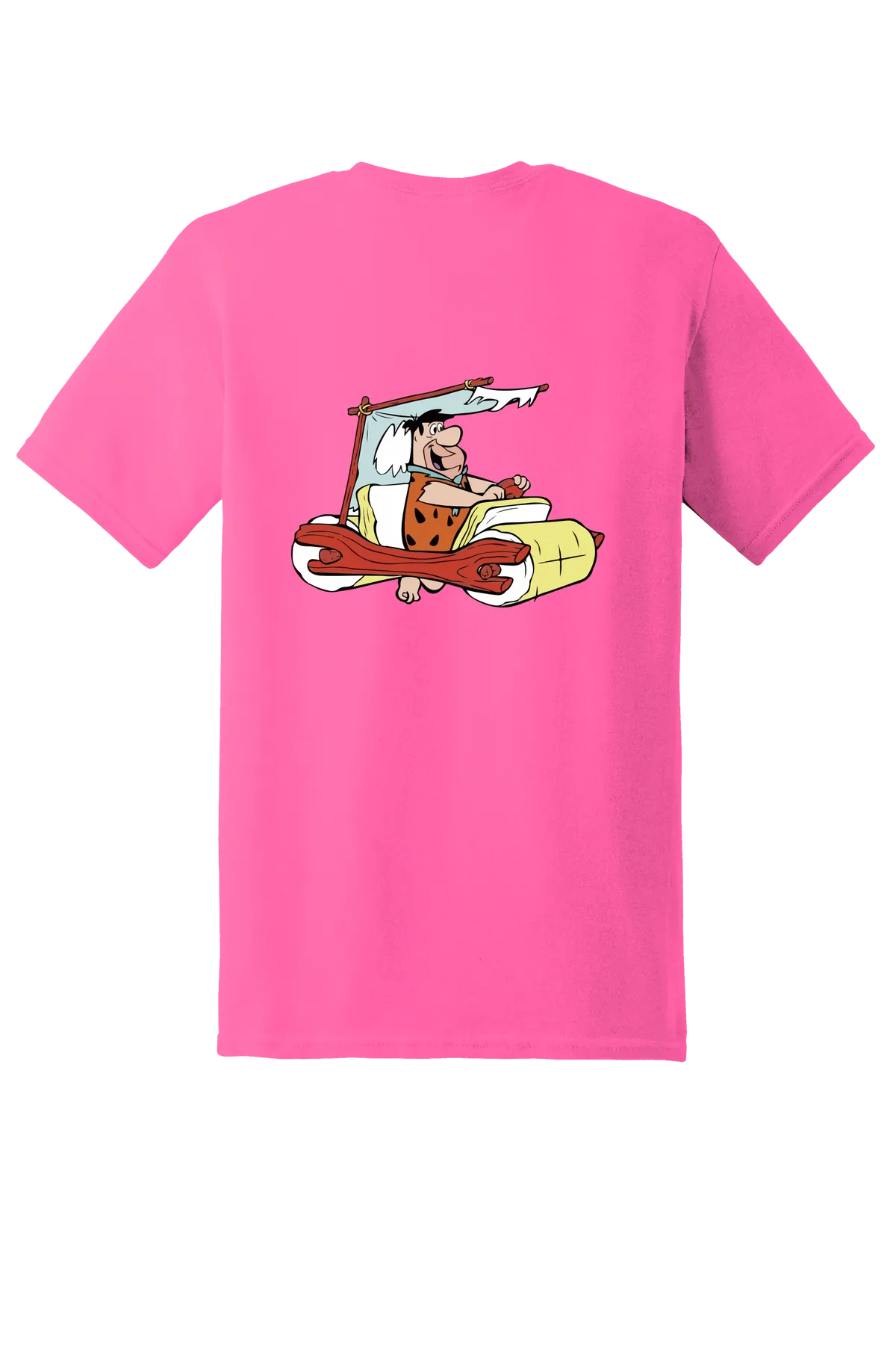 The Flintstones Flintstones 19 Tee, Safety Pink, back print