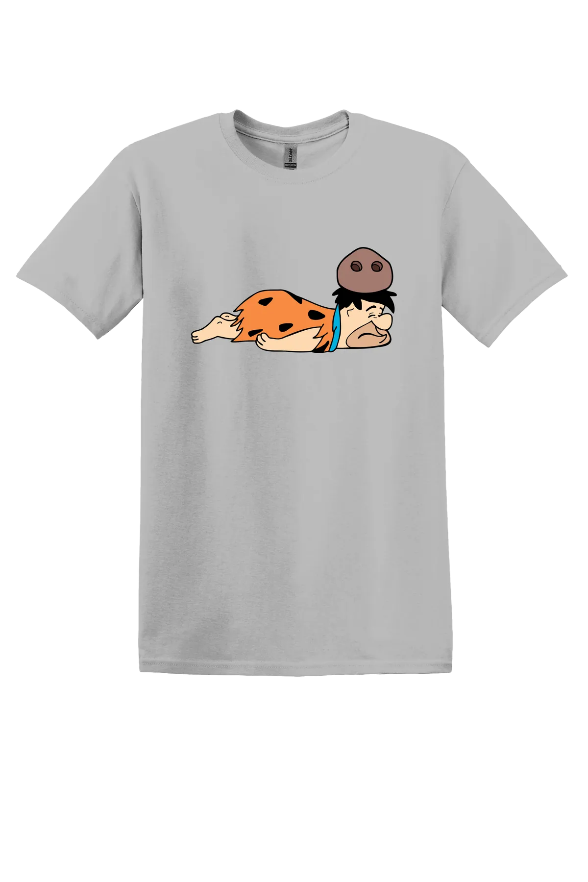 The Flintstones Fred 18 Tee, Ice Grey, front print