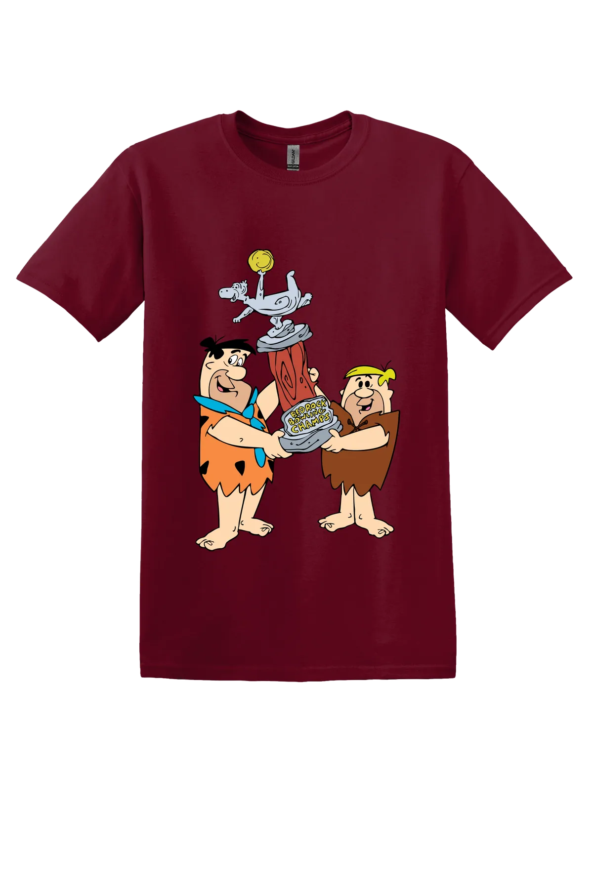 The Flintstones Fred and Barney Tee, Garnet, front print