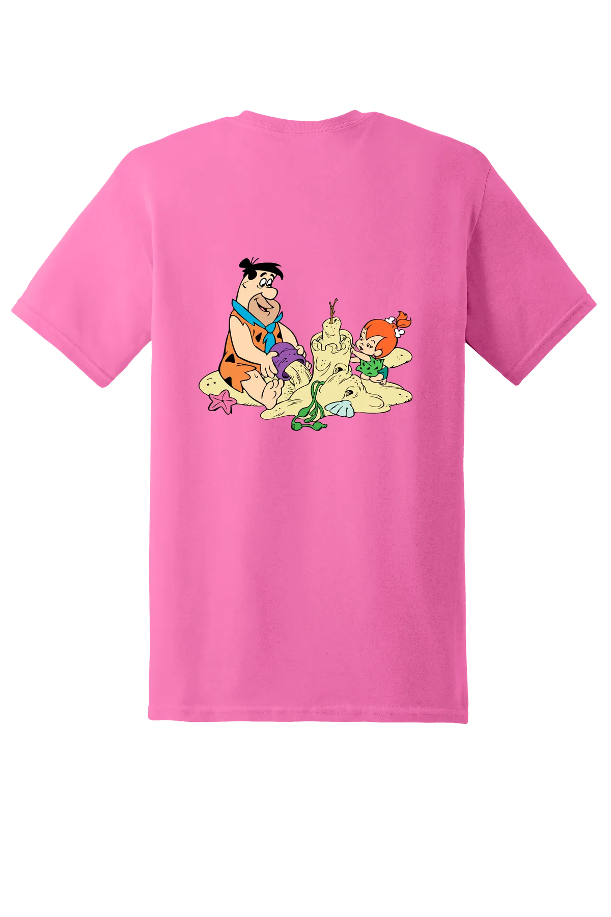 The Flintstones Fred and Pebbles 02 Tee, Azalea, back print