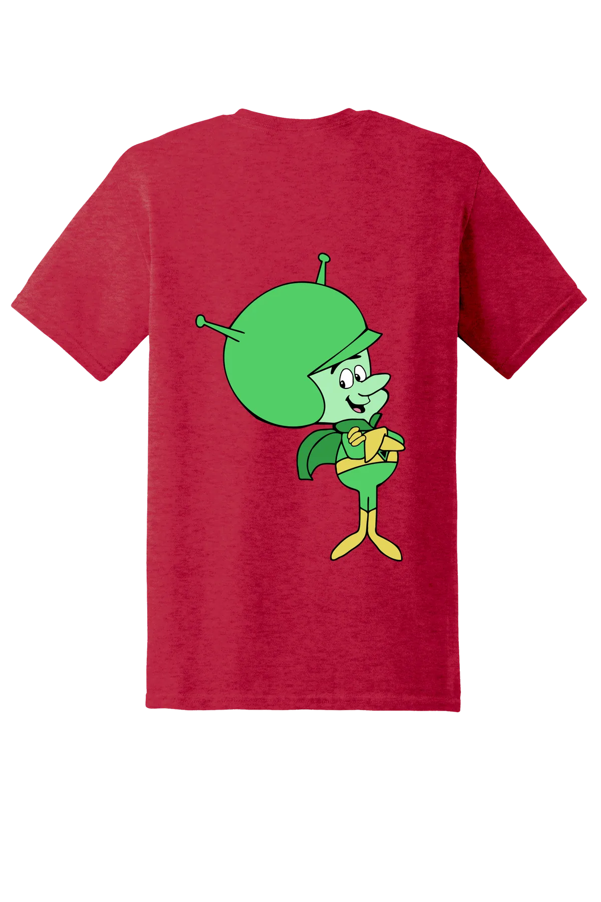 The Flintstones Great Gazoo 02 Tee, Heather Red, back print