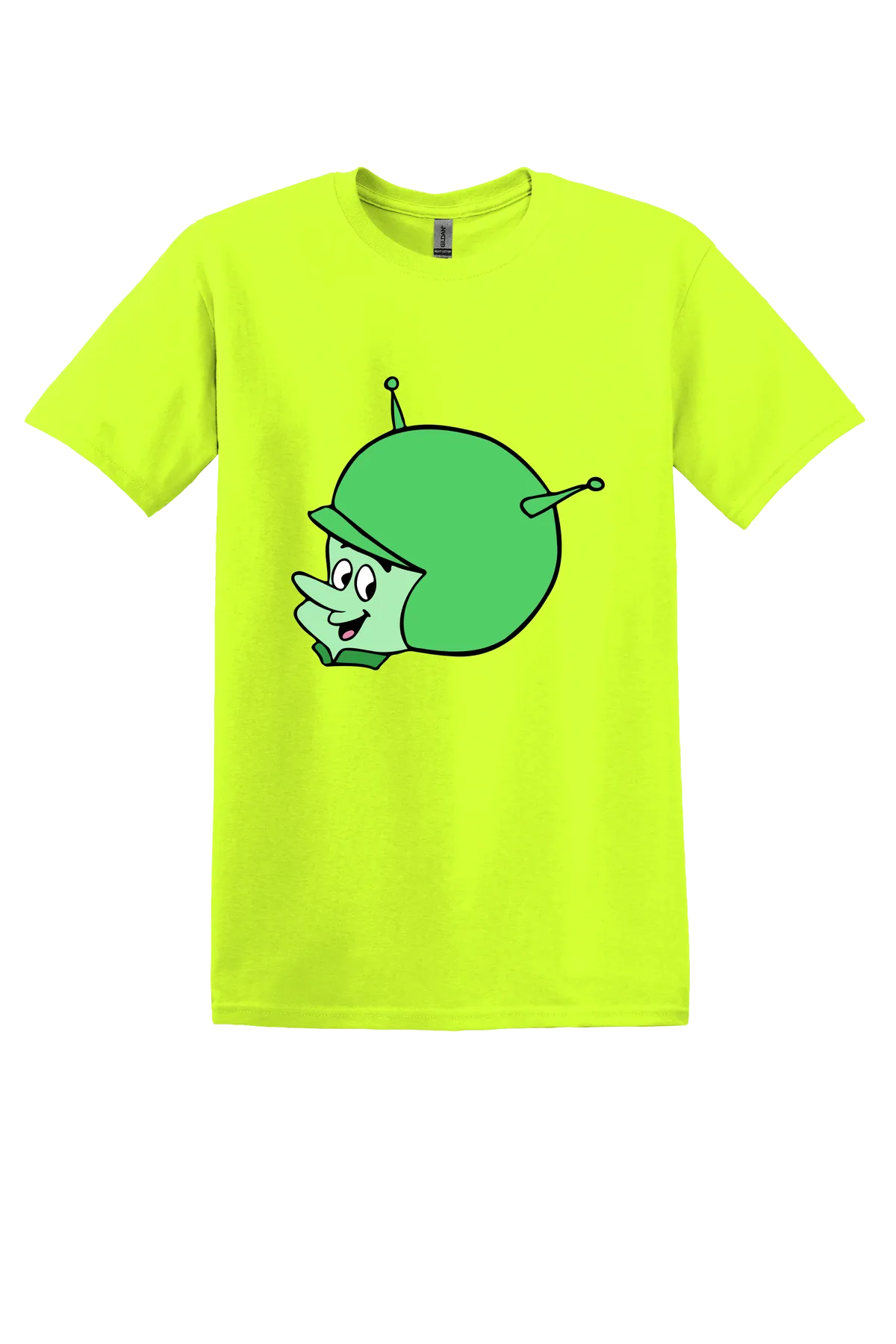 The Flintstones Great Gazoo 05 Tee, Safety Green, front print