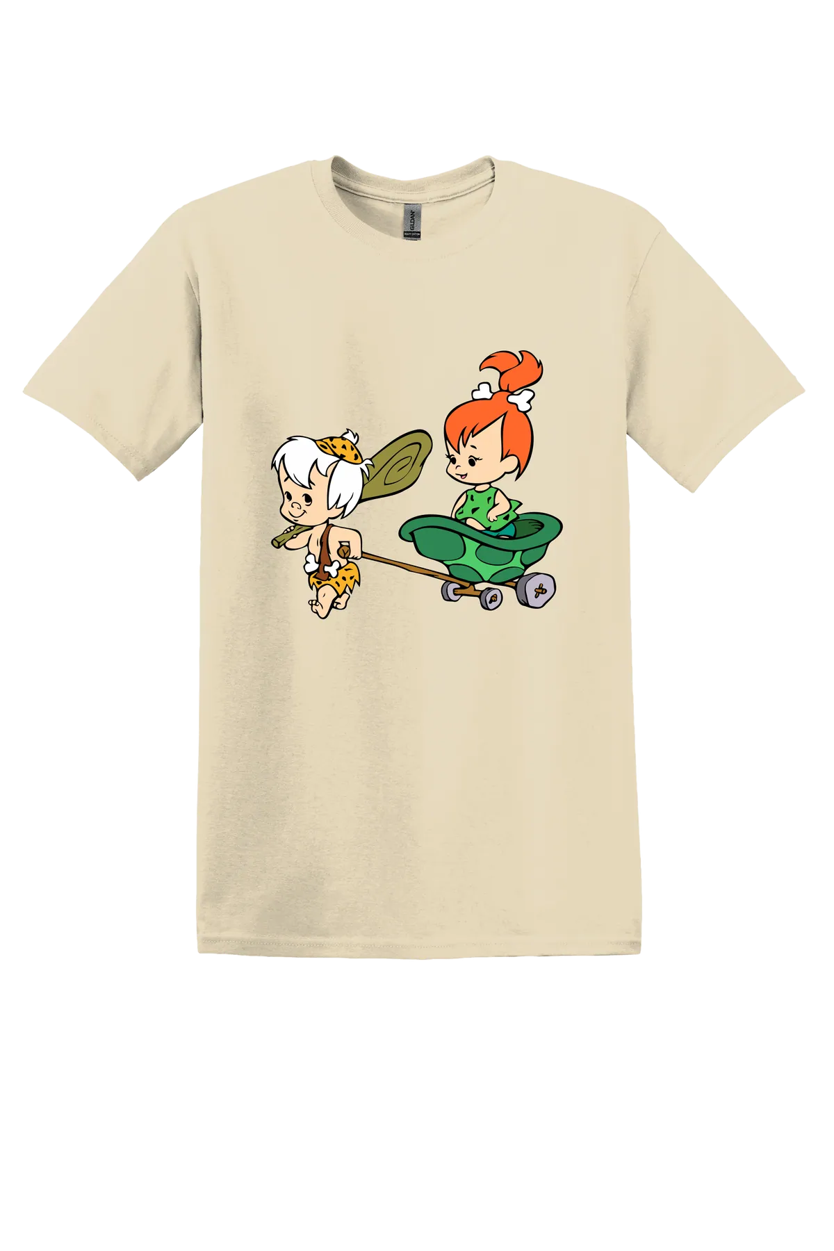 The Flintstones Pebbles_Bamm Bamm 01 Tee, Sand, front print