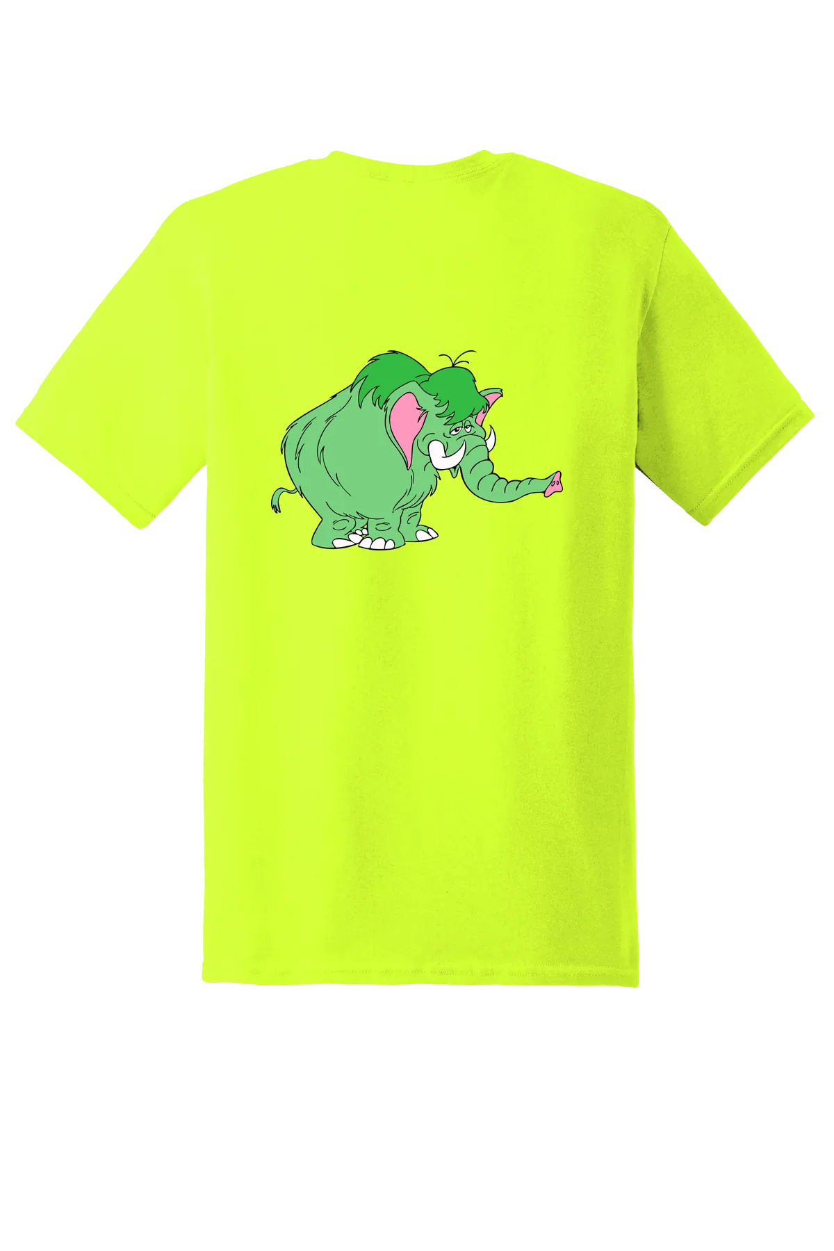 The Flintstones Pet 05 Tee, Safety Green, back print